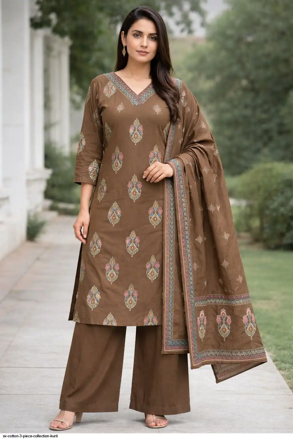 SV COTTON 3 PIECE COLLECTION KURTI 2