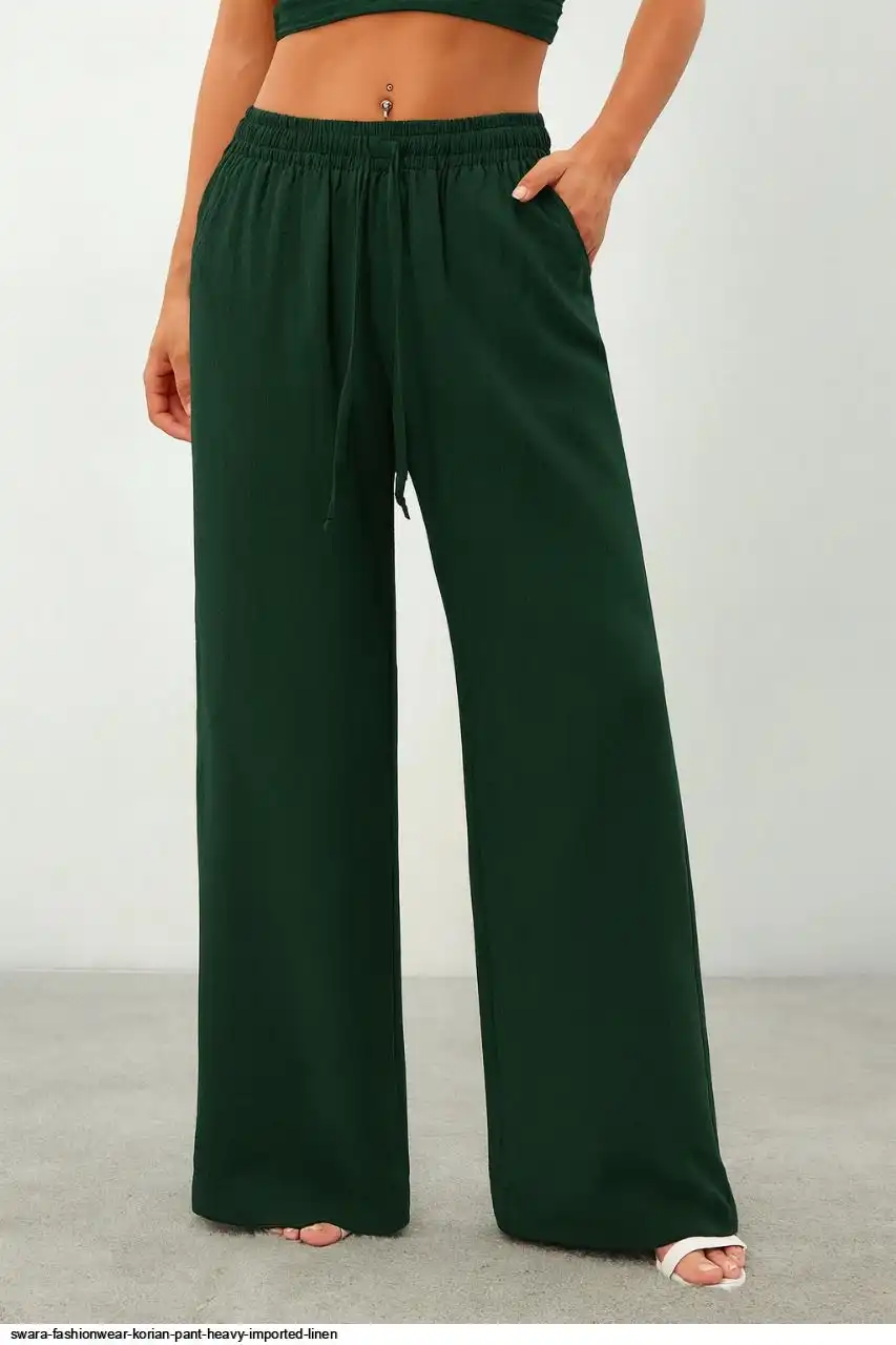 SWARA FASHIONWEAR KORIAN PANT HEAVY IMPORTED LINEN 2