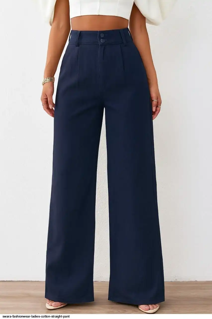 SWARA FASHIONWEAR LADIES COTTON STRAIGHT PANT 2