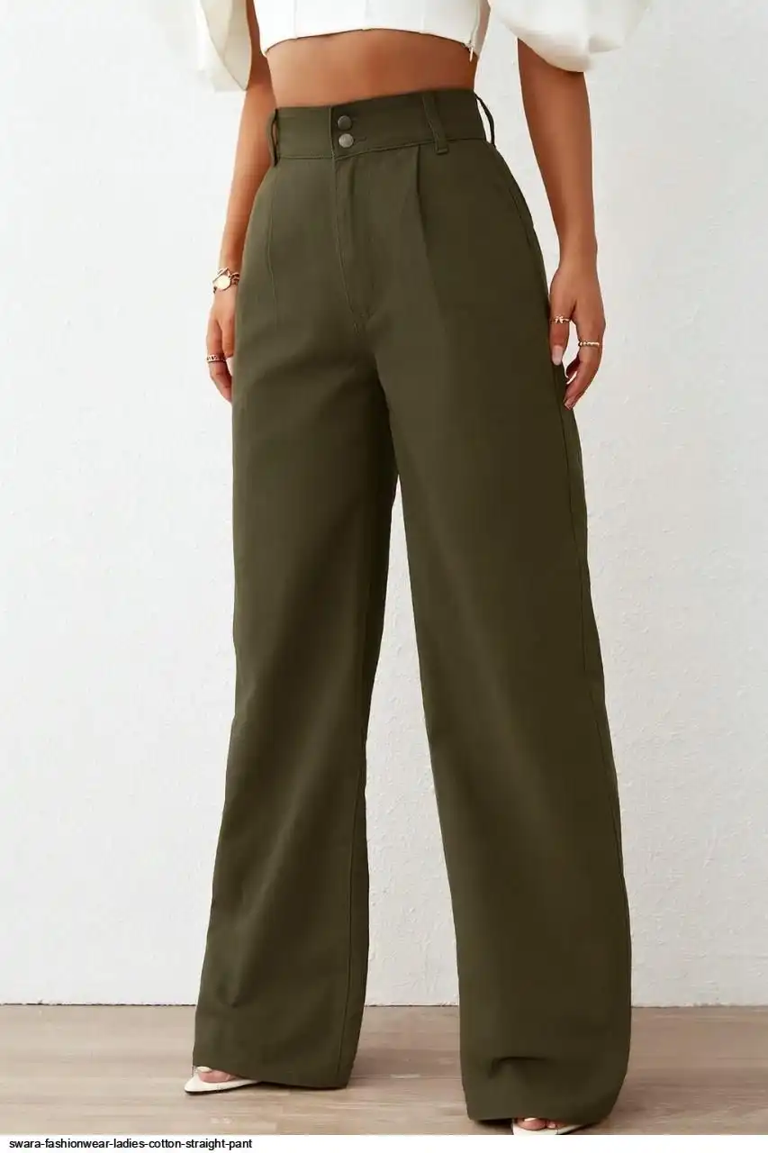 SWARA FASHIONWEAR LADIES COTTON STRAIGHT PANT 3