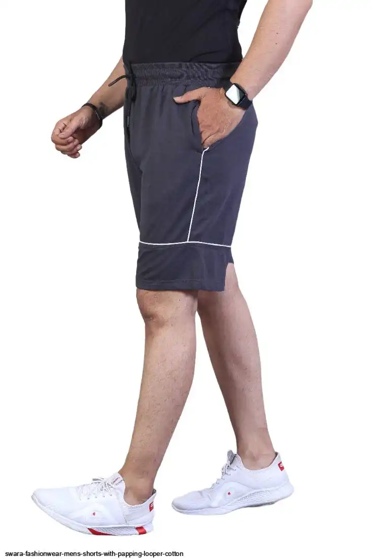 SWARA FASHIONWEAR MENS SHORTS WITH PAPPING LOOPER COTTON 2