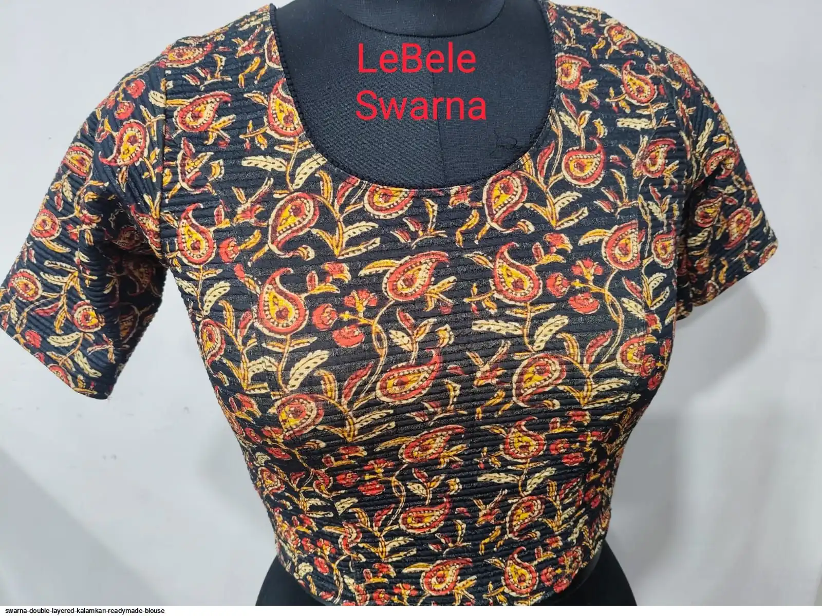 SWARNA DOUBLE LAYERED KALAMKARI READYMADE BLOUSE 3