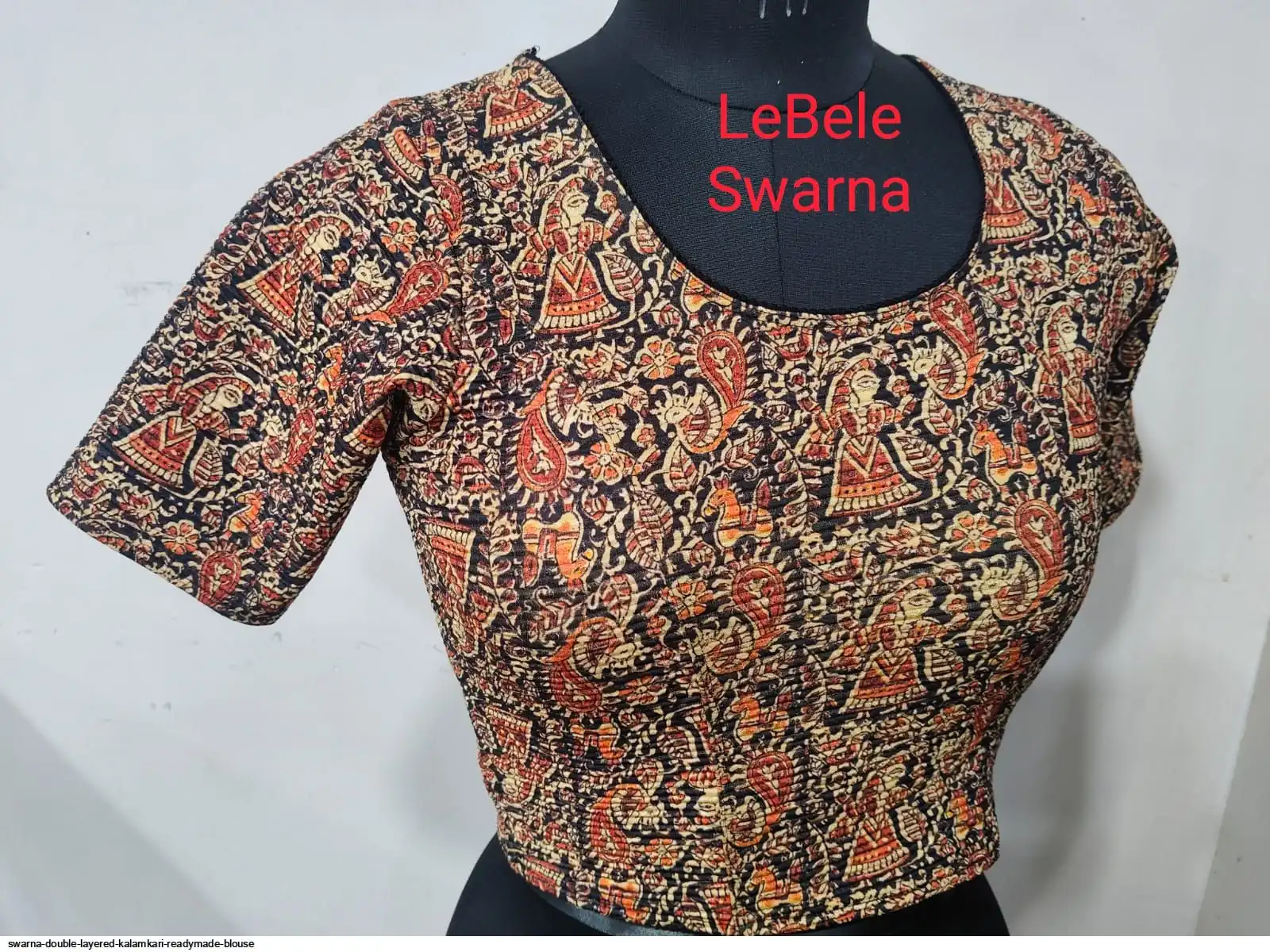 SWARNA DOUBLE LAYERED KALAMKARI READYMADE BLOUSE 17