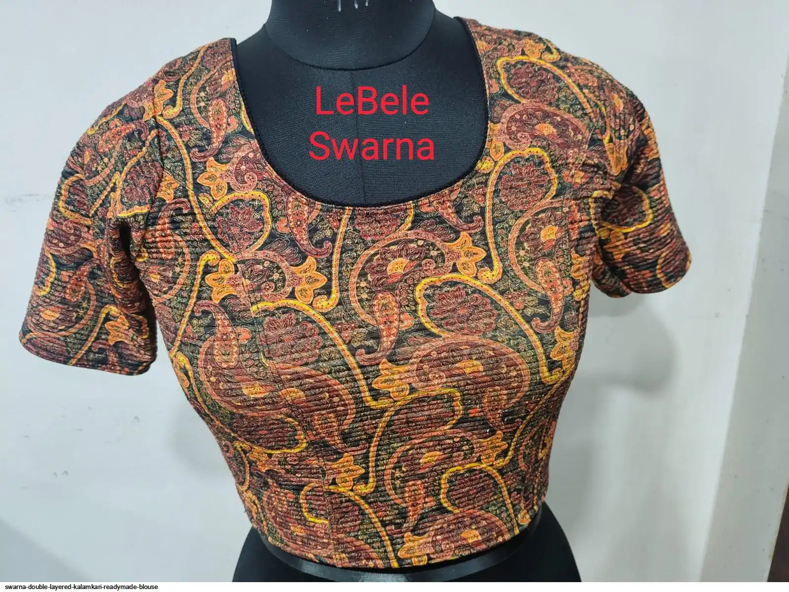SWARNA DOUBLE LAYERED KALAMKARI READYMADE BLOUSE 6