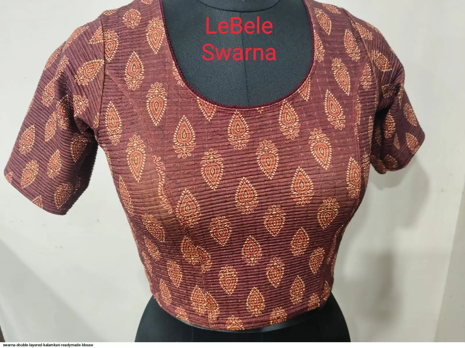 SWARNA DOUBLE LAYERED KALAMKARI READYMADE BLOUSE 11