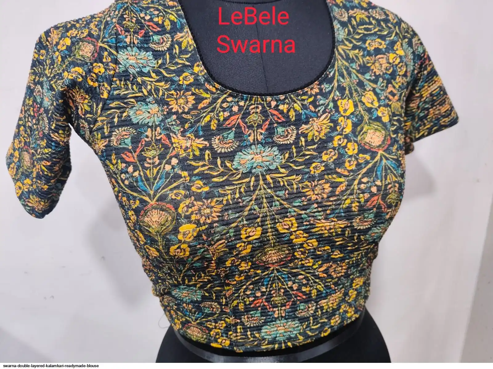 SWARNA DOUBLE LAYERED KALAMKARI READYMADE BLOUSE 7