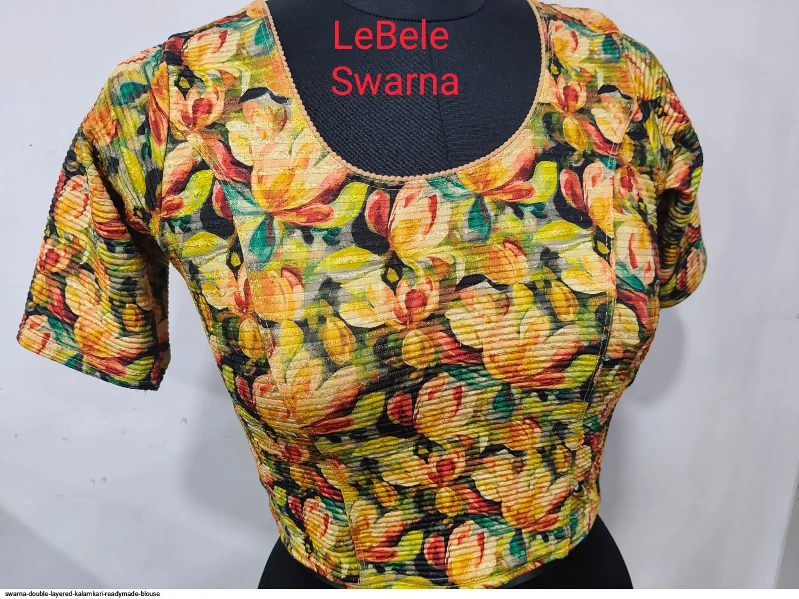 SWARNA DOUBLE LAYERED KALAMKARI READYMADE BLOUSE 12