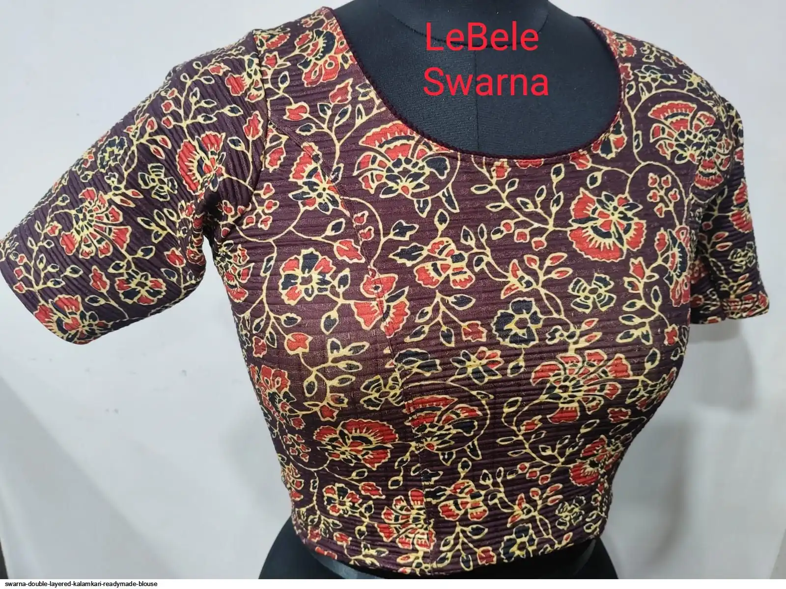 SWARNA DOUBLE LAYERED KALAMKARI READYMADE BLOUSE 2