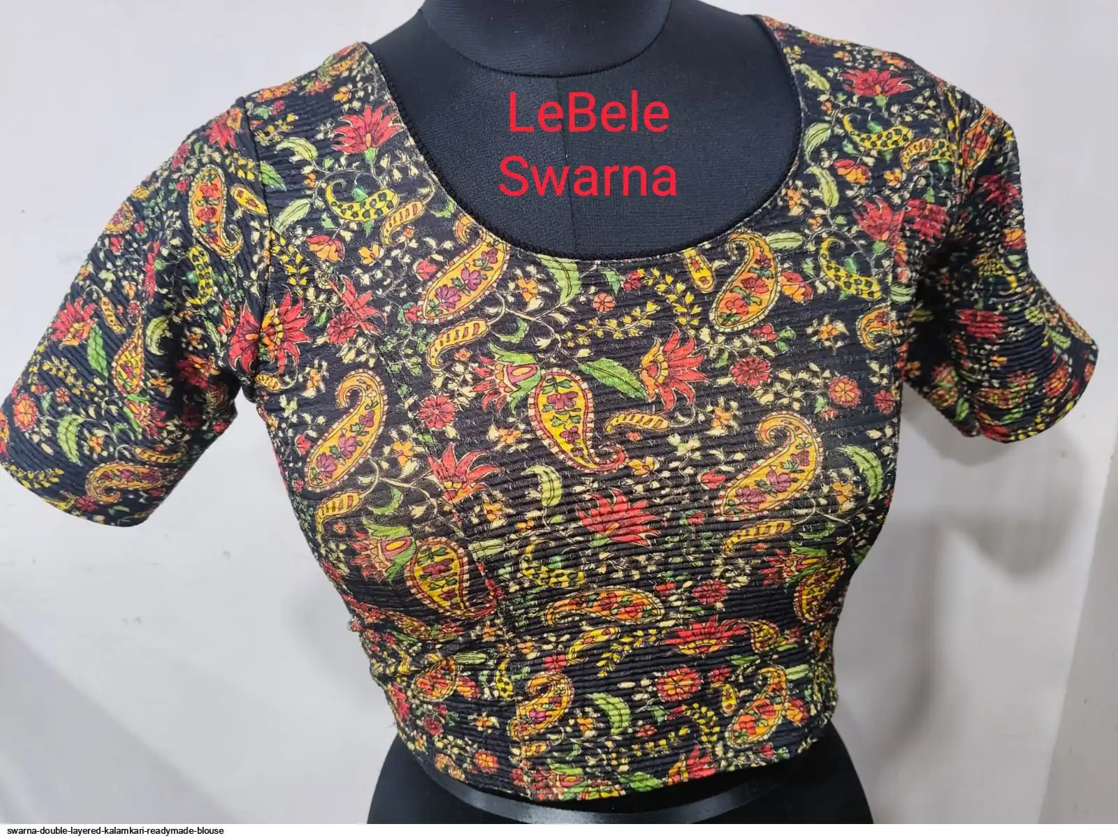 SWARNA DOUBLE LAYERED KALAMKARI READYMADE BLOUSE 1
