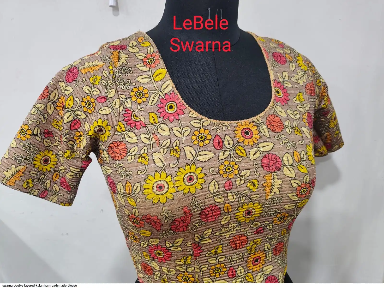 SWARNA DOUBLE LAYERED KALAMKARI READYMADE BLOUSE 8