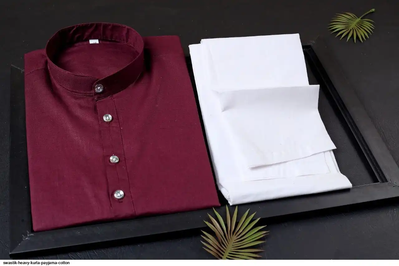 SWASTIK HEAVY KURTA PAYJAMA COTTON E