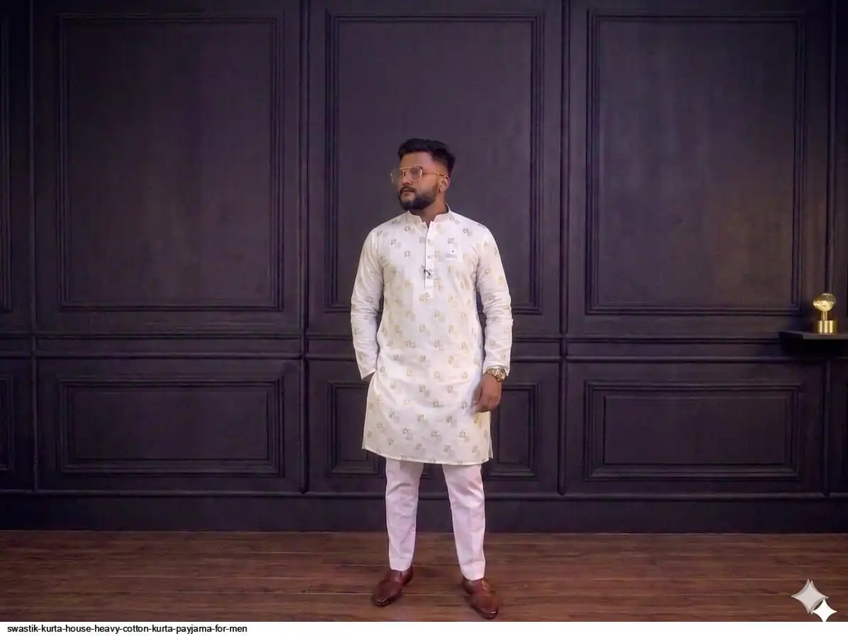 SWASTIK KURTA HOUSE HEAVY COTTON KURTA PAYJAMA FOR MEN 11