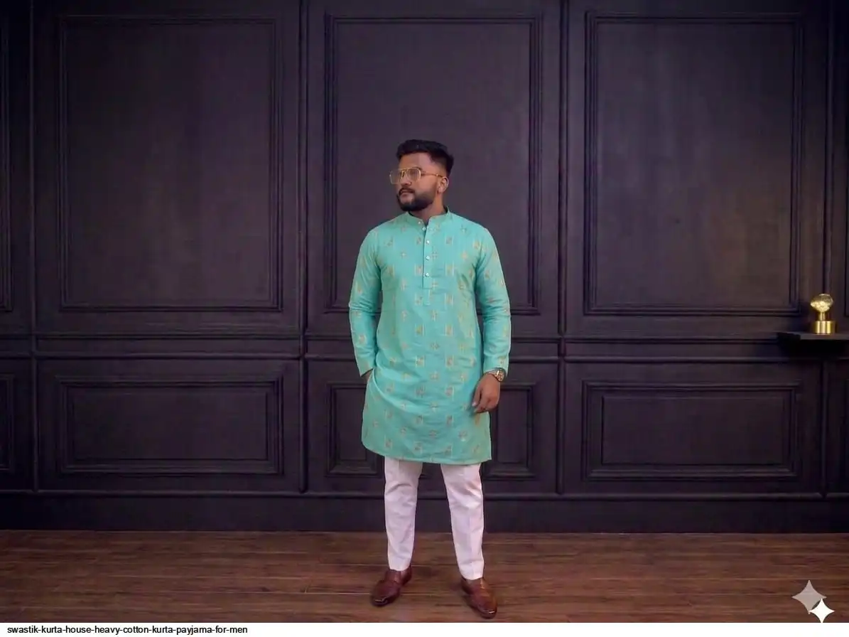SWASTIK KURTA HOUSE HEAVY COTTON KURTA PAYJAMA FOR MEN 12