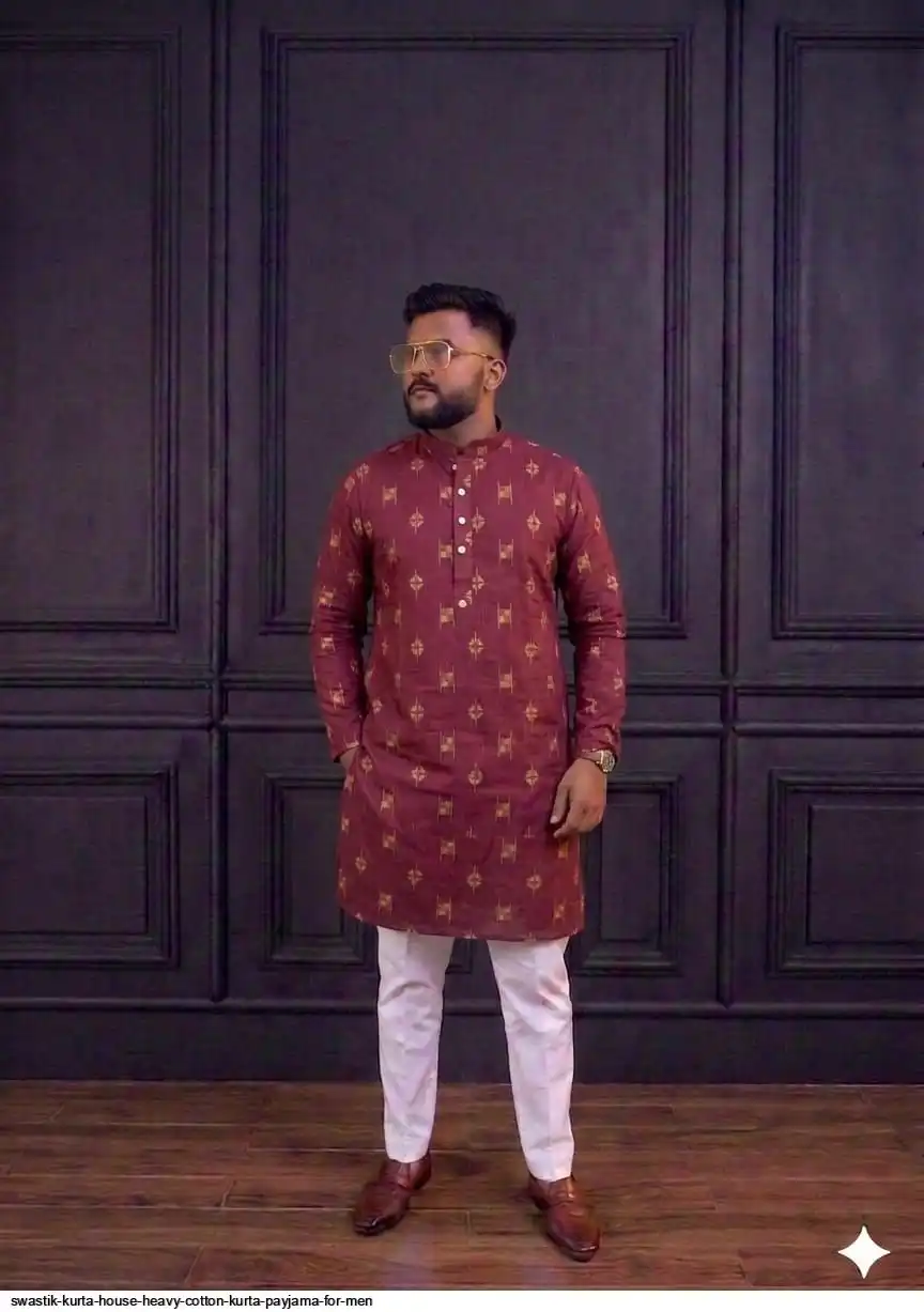 SWASTIK KURTA HOUSE HEAVY COTTON KURTA PAYJAMA FOR MEN 13