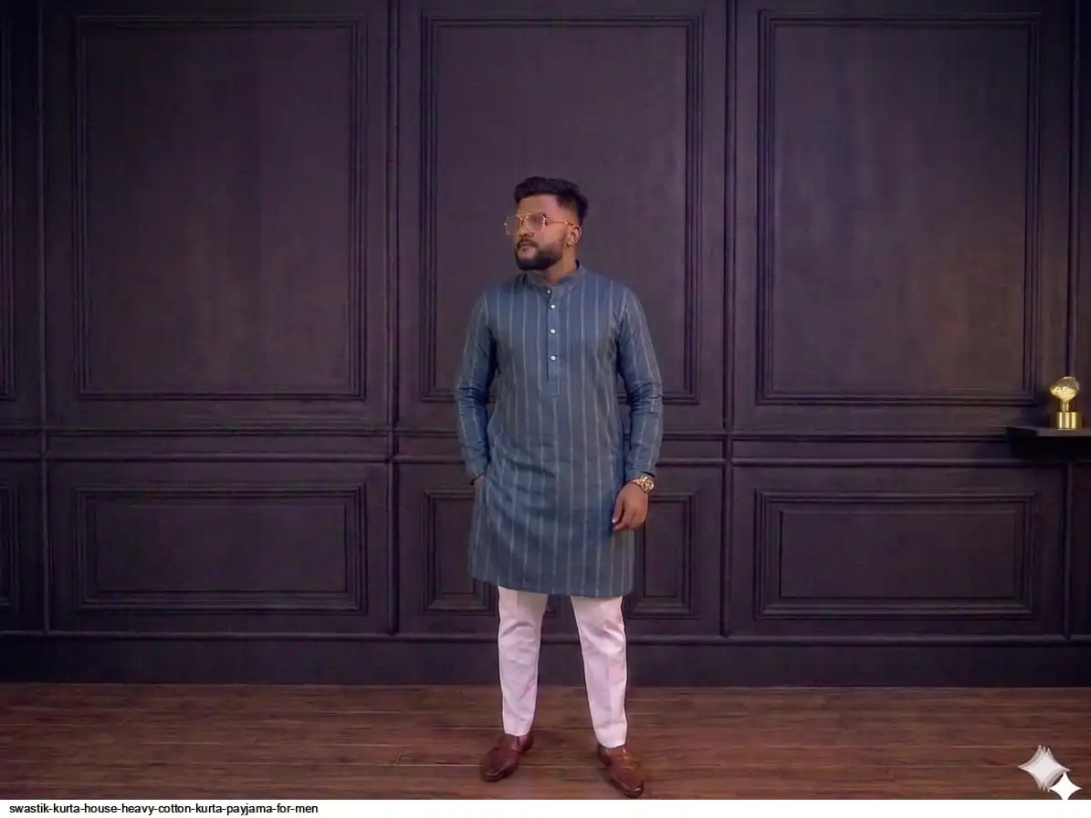 SWASTIK KURTA HOUSE HEAVY COTTON KURTA PAYJAMA FOR MEN 17