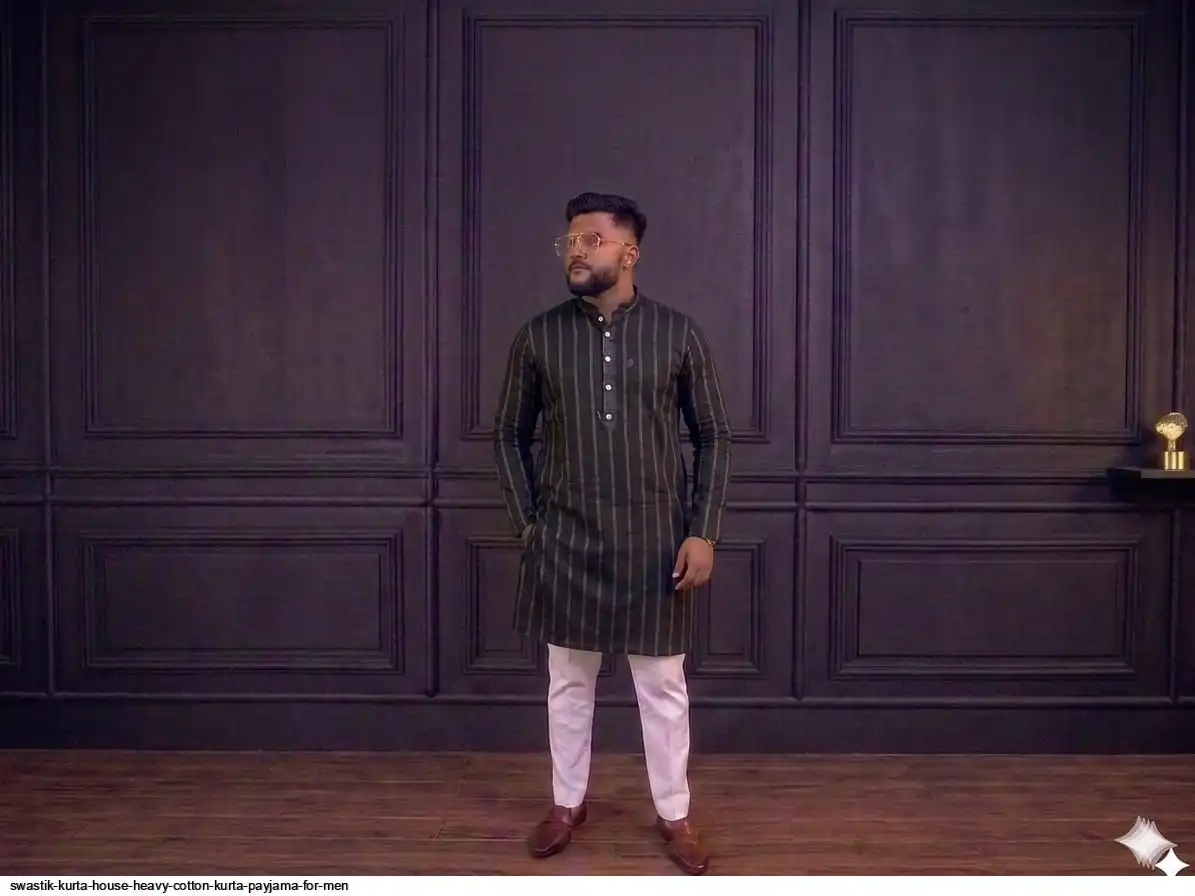 SWASTIK KURTA HOUSE HEAVY COTTON KURTA PAYJAMA FOR MEN 18