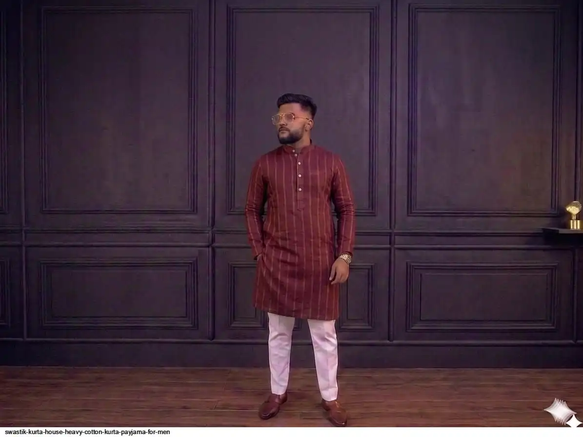 SWASTIK KURTA HOUSE HEAVY COTTON KURTA PAYJAMA FOR MEN 19