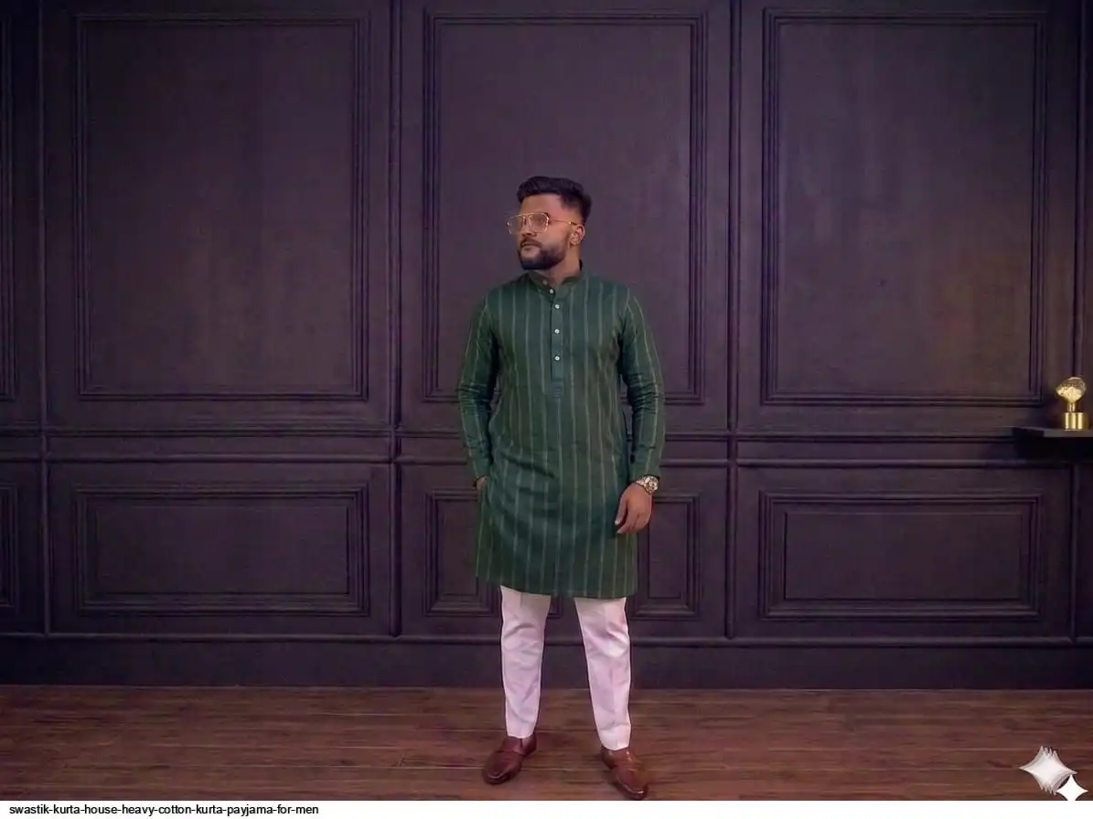 SWASTIK KURTA HOUSE HEAVY COTTON KURTA PAYJAMA FOR MEN 21