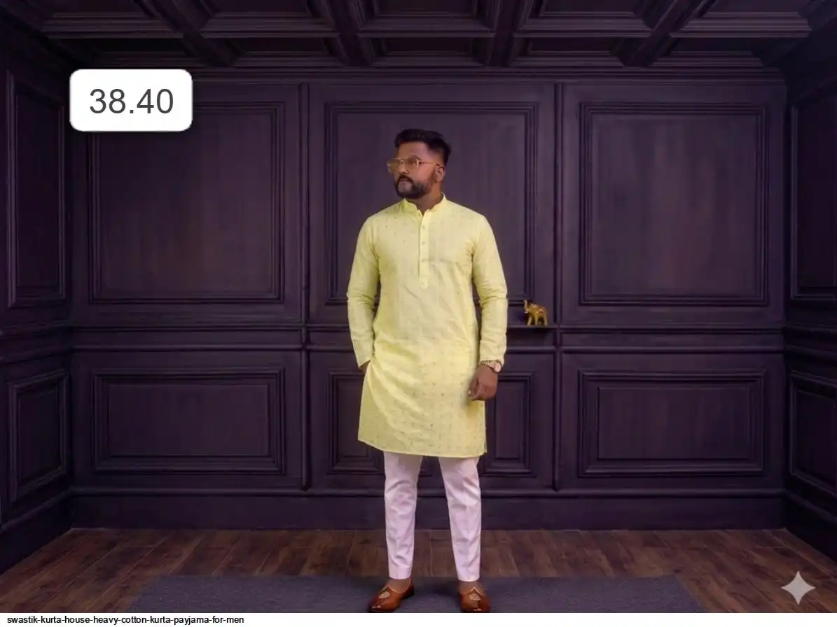 SWASTIK KURTA HOUSE HEAVY COTTON KURTA PAYJAMA FOR MEN 24