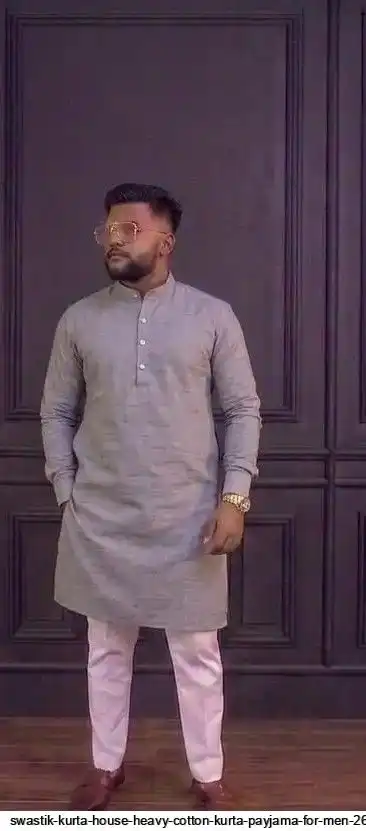 SWASTIK KURTA HOUSE HEAVY COTTON KURTA PAYJAMA FOR MEN 26