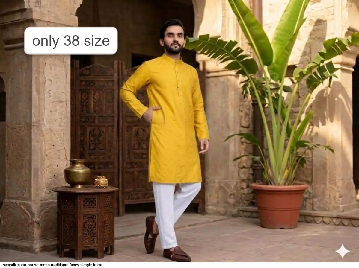 SWASTIK KURTA HOUSE MENS TRADITIONAL FANCY SIMPLE KURTA 6