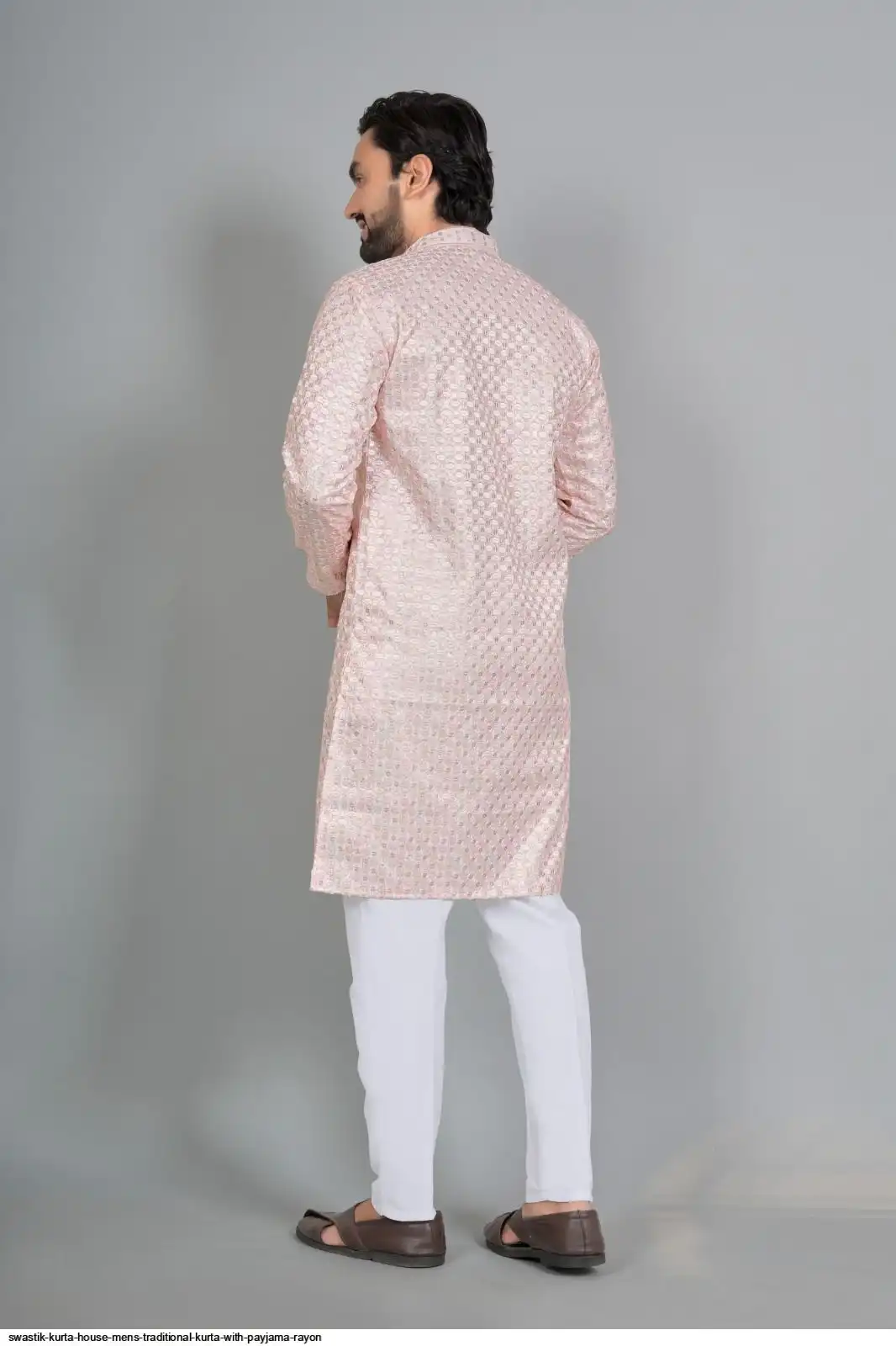 SWASTIK KURTA HOUSE MENS TRADITIONAL KURTA WITH PAYJAMA RAYON C