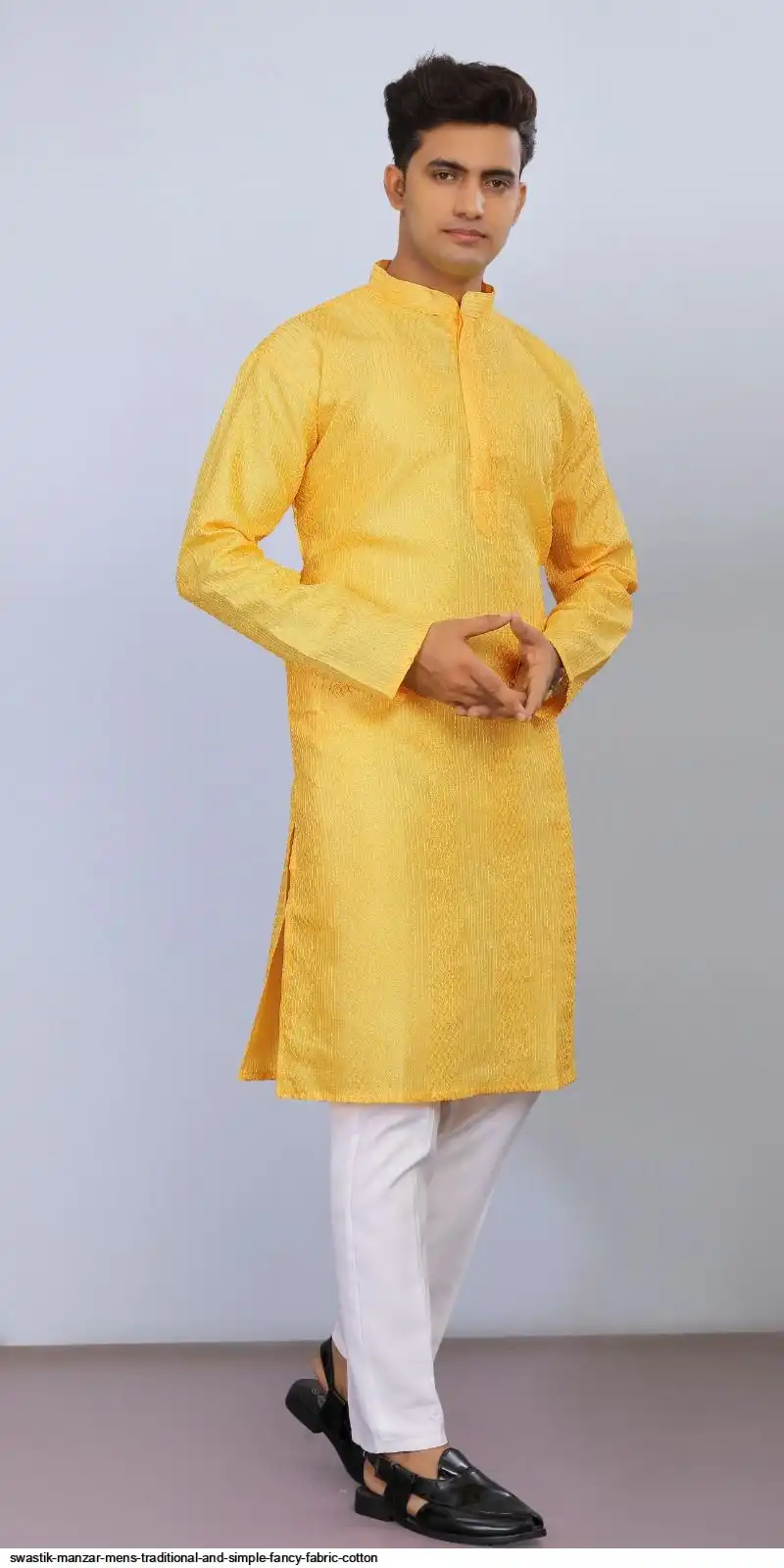 SWASTIK MANZAR MENS TRADITIONAL AND SIMPLE FANCY FABRIC COTTON 2