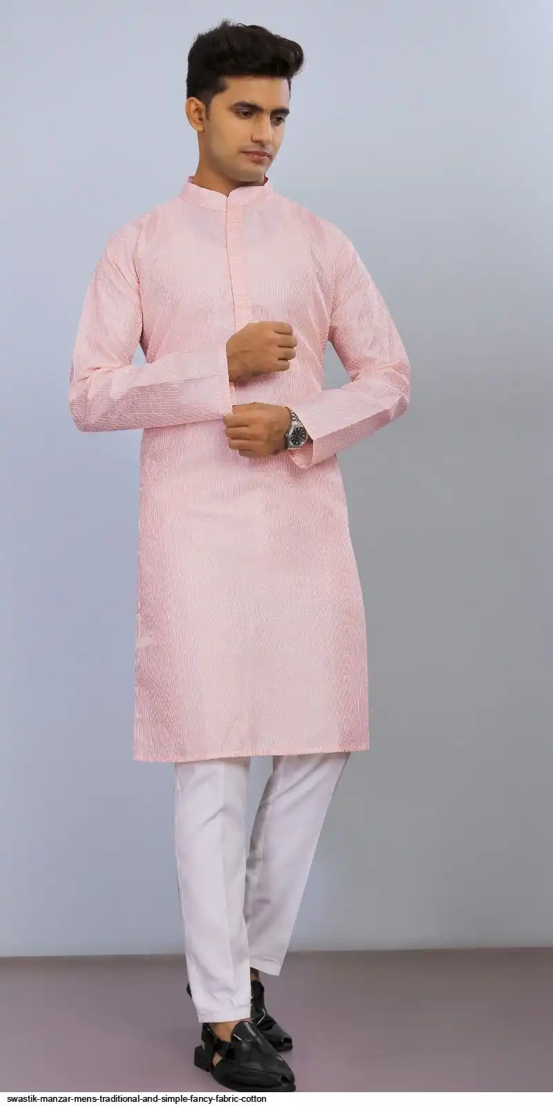 SWASTIK MANZAR MENS TRADITIONAL AND SIMPLE FANCY FABRIC COTTON 4