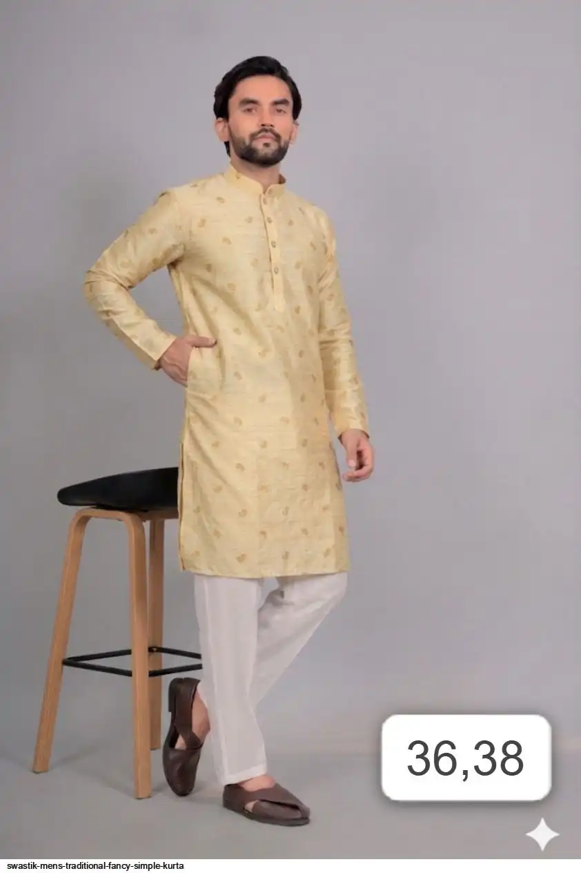 SWASTIK MENS TRADITIONAL FANCY SIMPLE KURTA 5