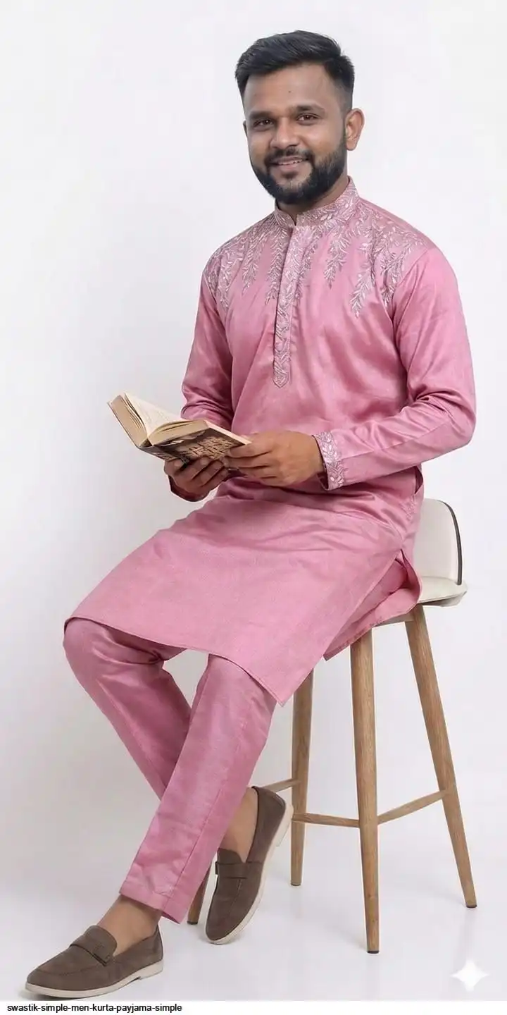 SWASTIK SIMPLE MEN KURTA PAYJAMA SIMPLE D