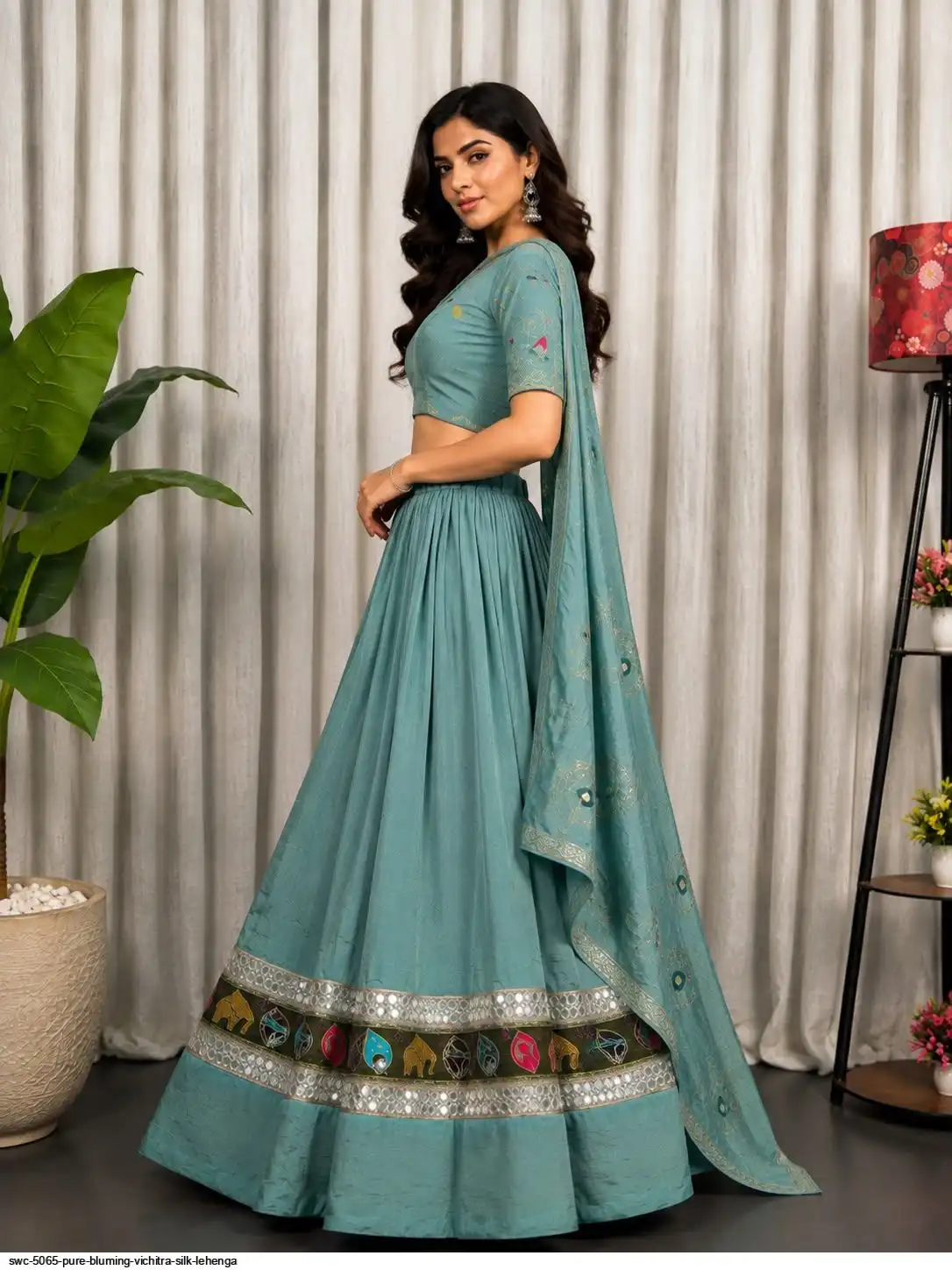 SWC 5065 PURE BLUMING VICHITRA SILK LEHENGA 2