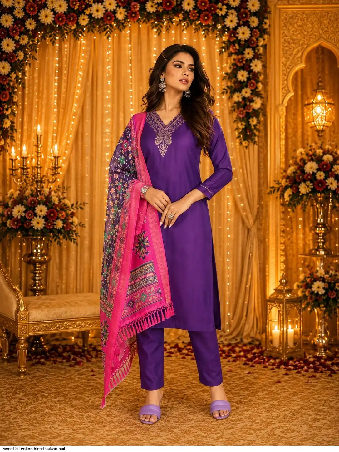 SWEET HIT COTTON BLEND SALWAR SUIT B