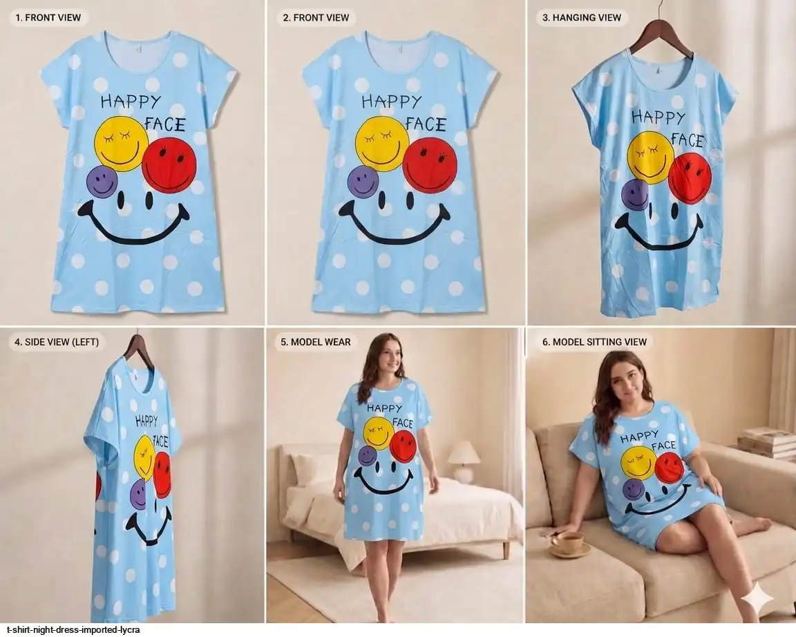 T SHIRT NIGHT DRESS IMPORTED LYCRA 3