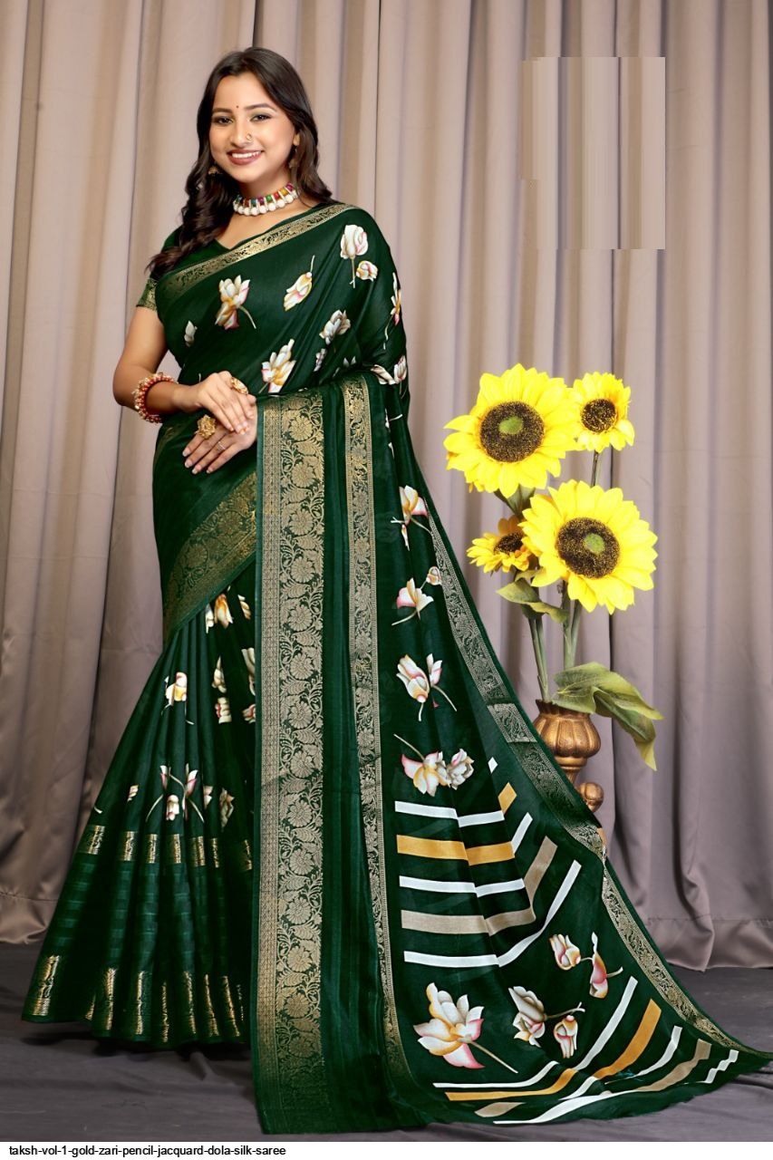 Buy Green Sarees for Women by Awriya Online | Ajio.com