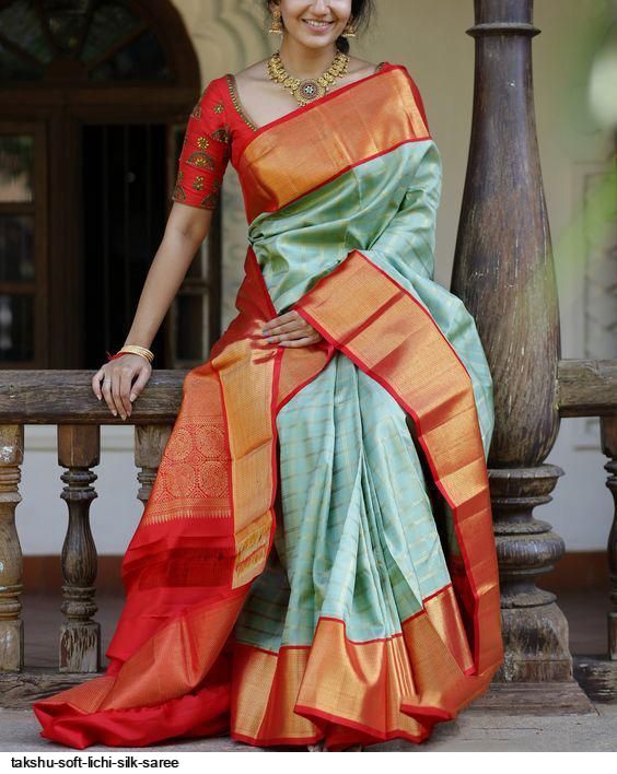 TAKSHU SOFT LICHI SILK SAREE