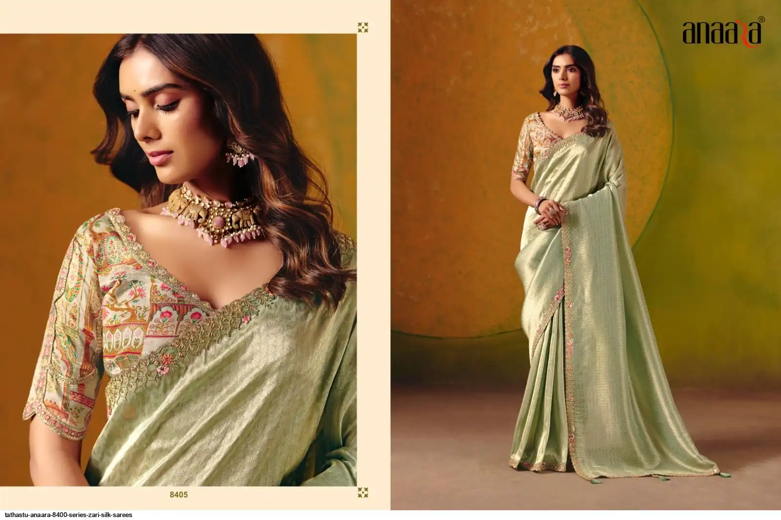 TATHASTU ANAARA 8400 SERIES ZARI SILK SAREES 8405
