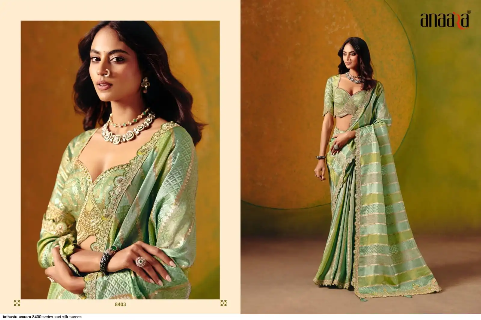 TATHASTU ANAARA 8400 SERIES ZARI SILK SAREES 8403