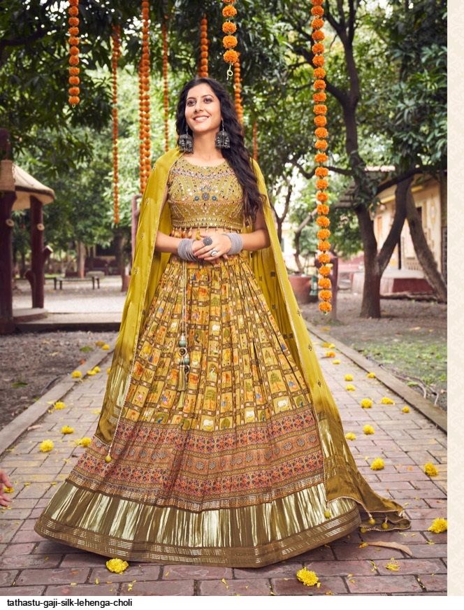 TATHASTU GAJI SILK LEHENGA CHOLI