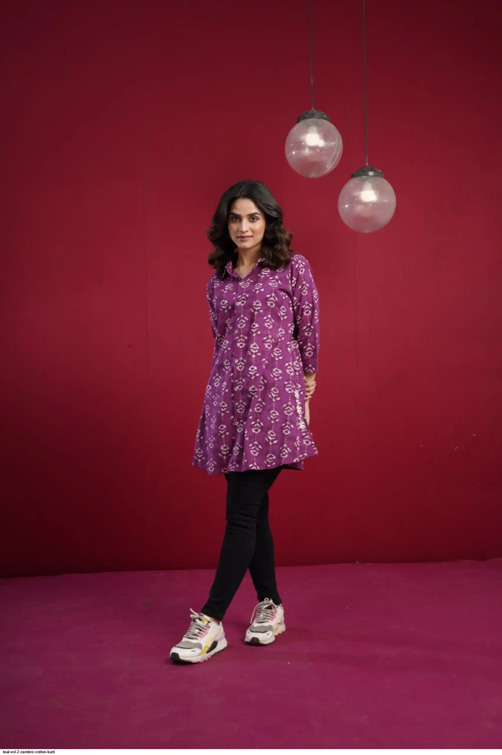 TEAL VOL 2 CAMBRIC COTTON KURTI