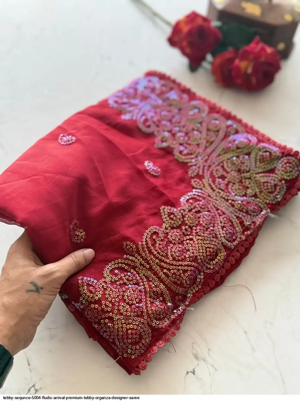TEBBY SEQUNCE 5004 FLUDIC ARRIVAL PREMIUM TEBBY ORGANZA DESIGNER SAREE 1