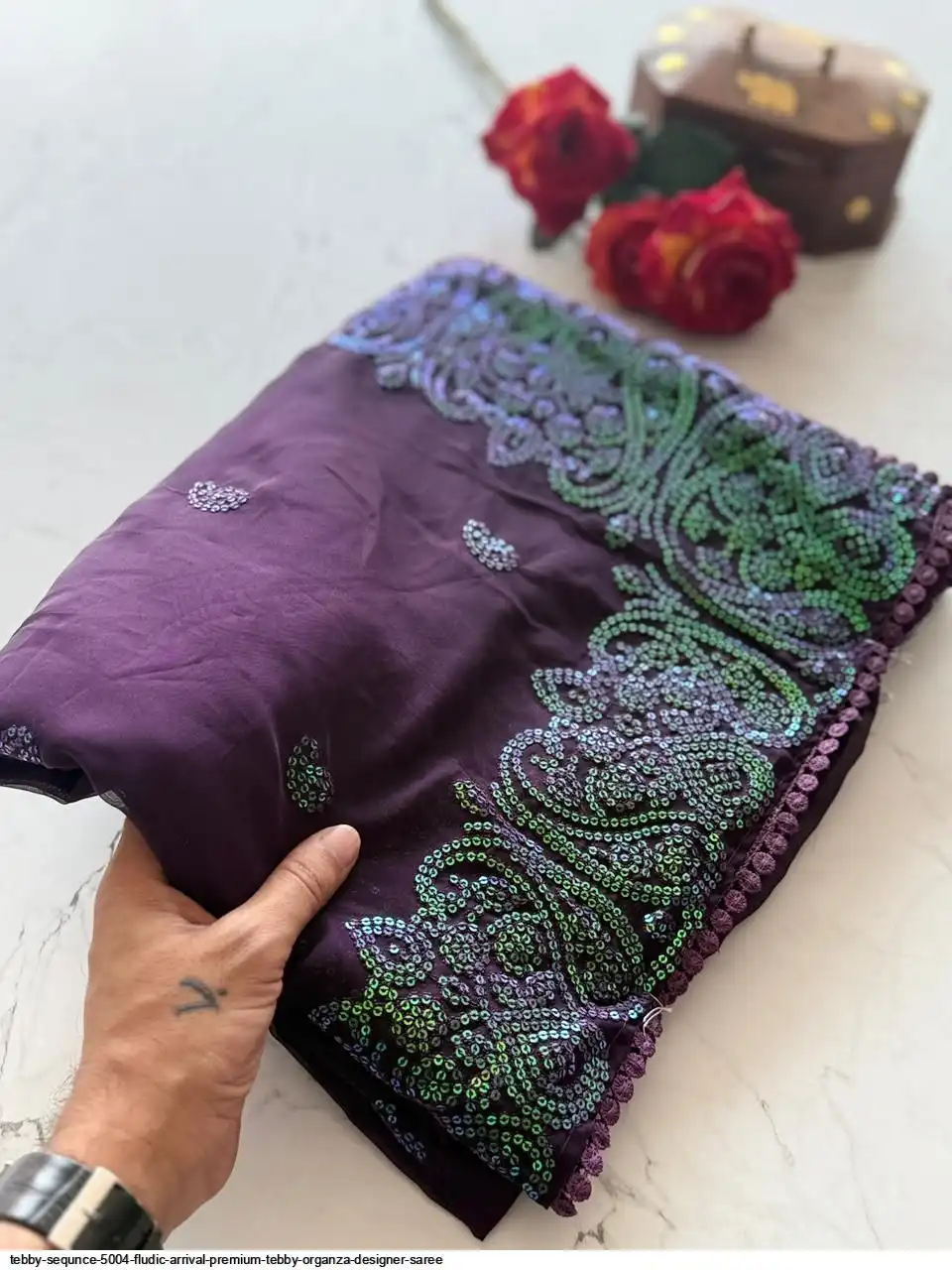TEBBY SEQUNCE 5004 FLUDIC ARRIVAL PREMIUM TEBBY ORGANZA DESIGNER SAREE 2
