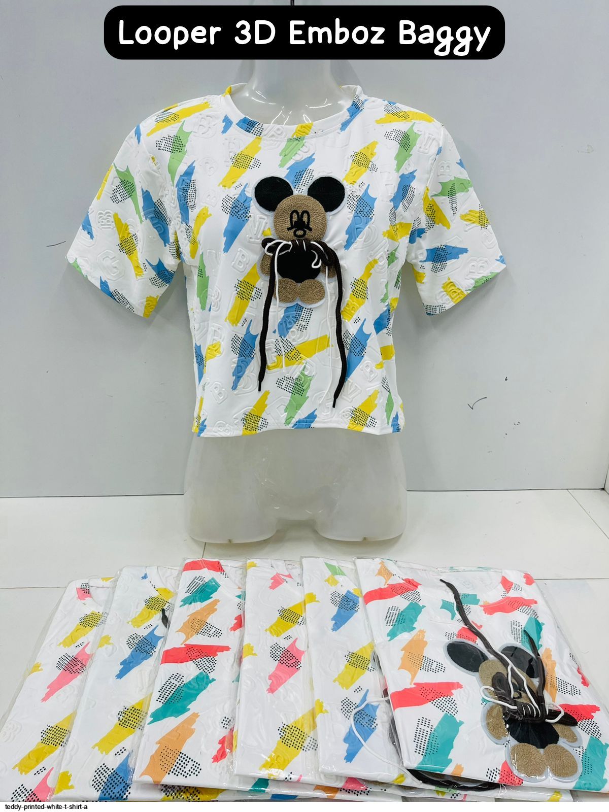 TEDDY PRINTED WHITE T SHIRT A