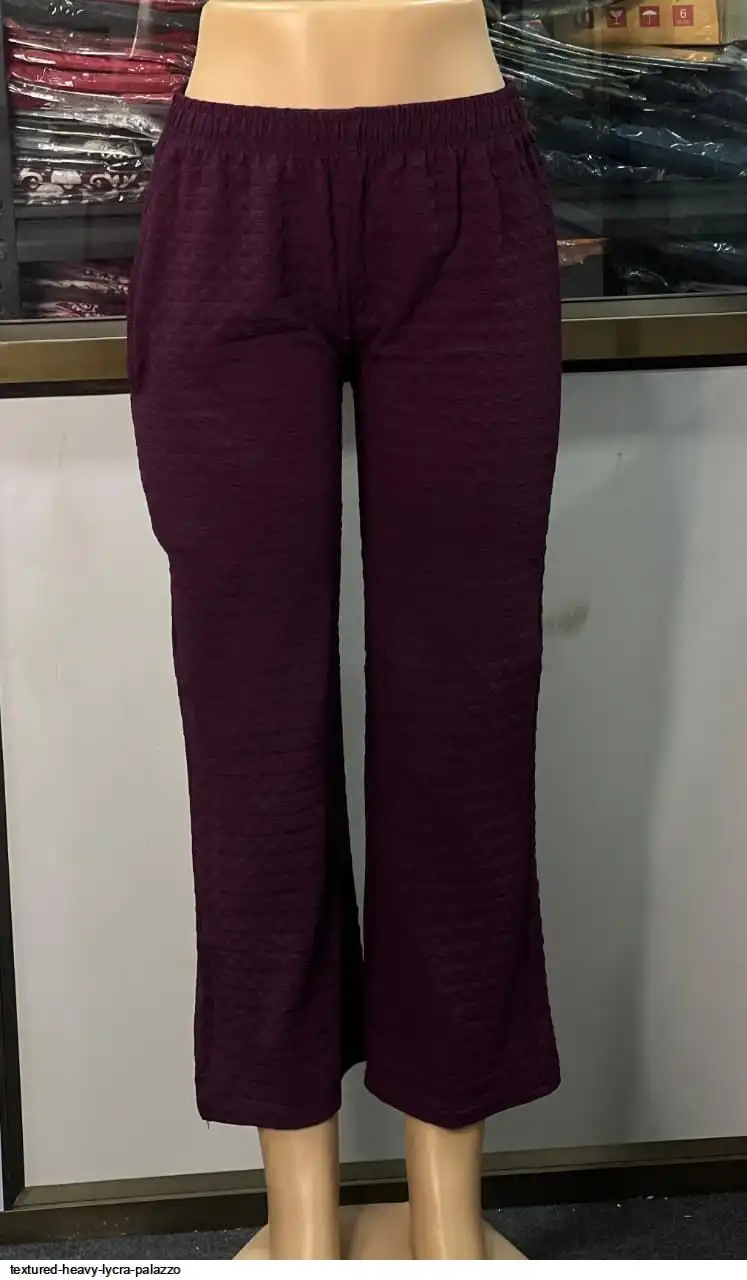 TEXTURED HEAVY LYCRA PALAZZO A