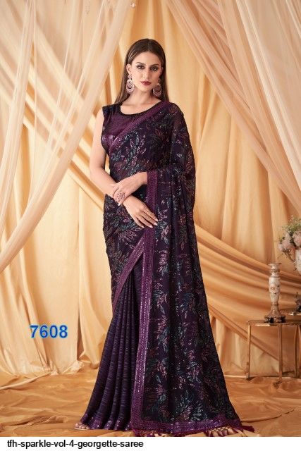 Buy Partywear Designer Saree Georgette Saree Shimmer Georgette Sarees,  Party Wear Saree, Saree for Women in Uk Online in India - Etsy