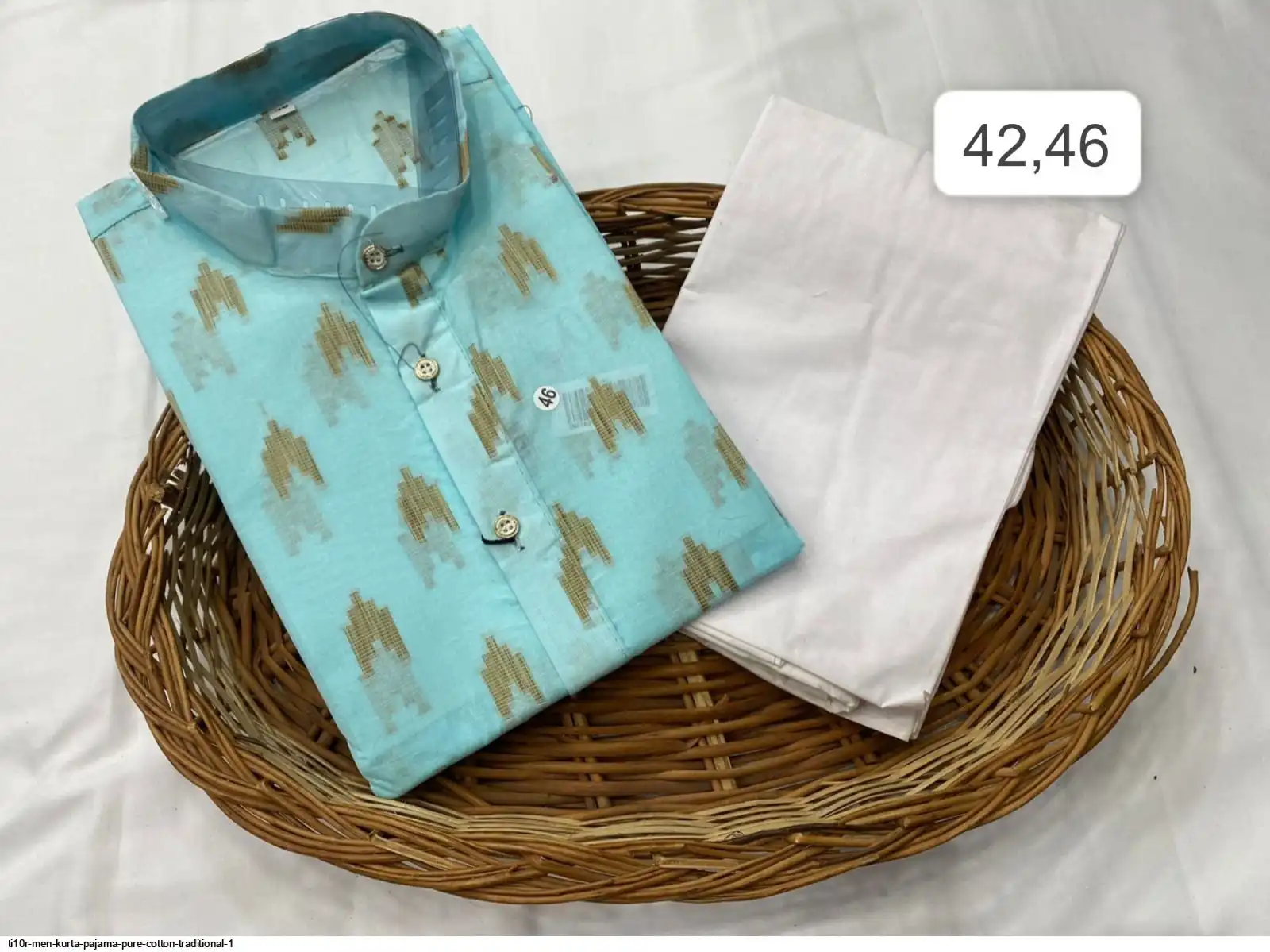 TI10R MEN KURTA PAJAMA PURE COTTON TRADITIONAL 1 B