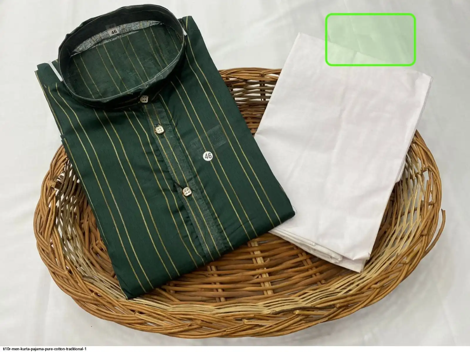 TI10R MEN KURTA PAJAMA PURE COTTON TRADITIONAL 1 I