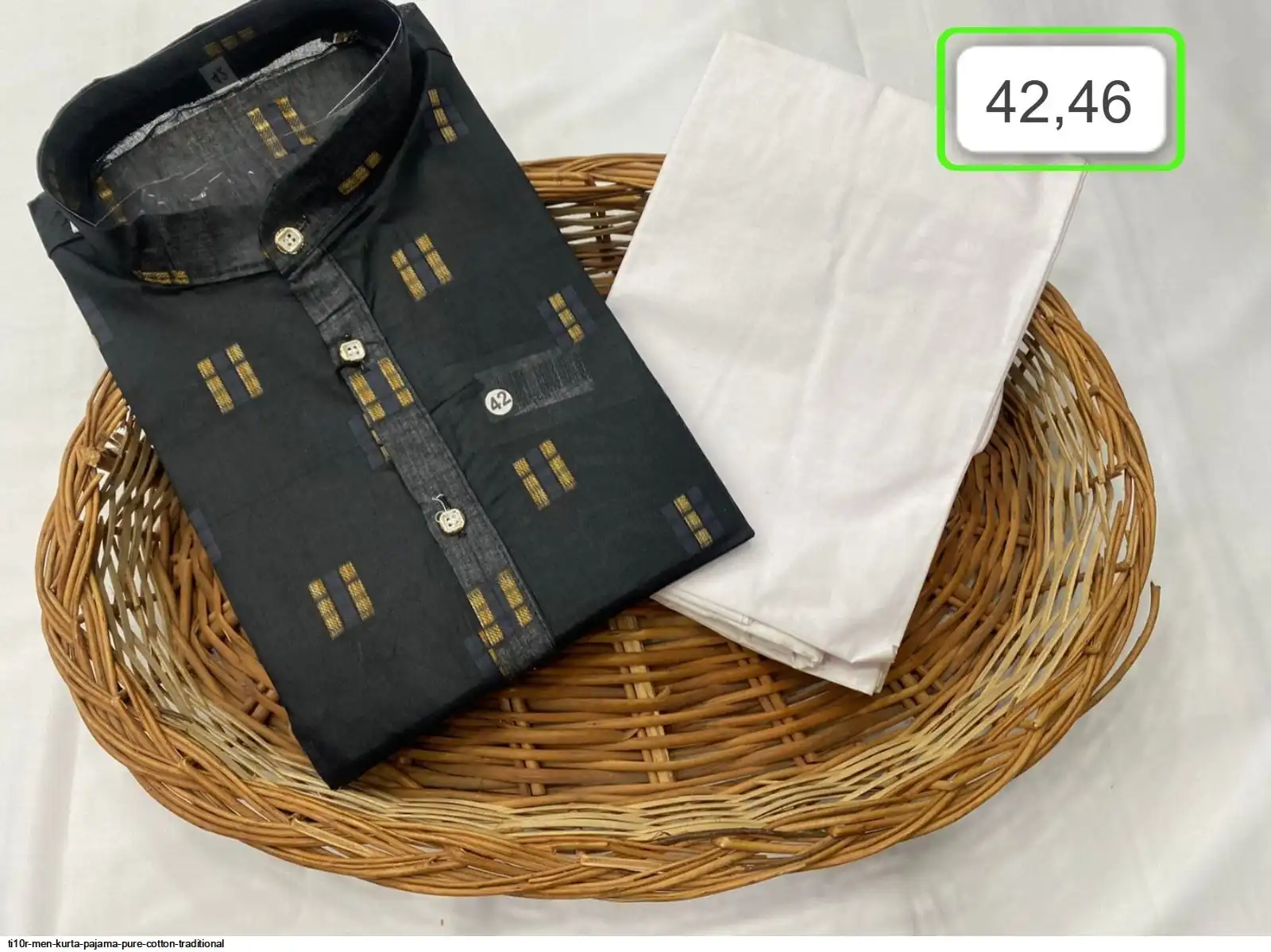 TI10R MEN KURTA PAJAMA PURE COTTON TRADITIONAL C