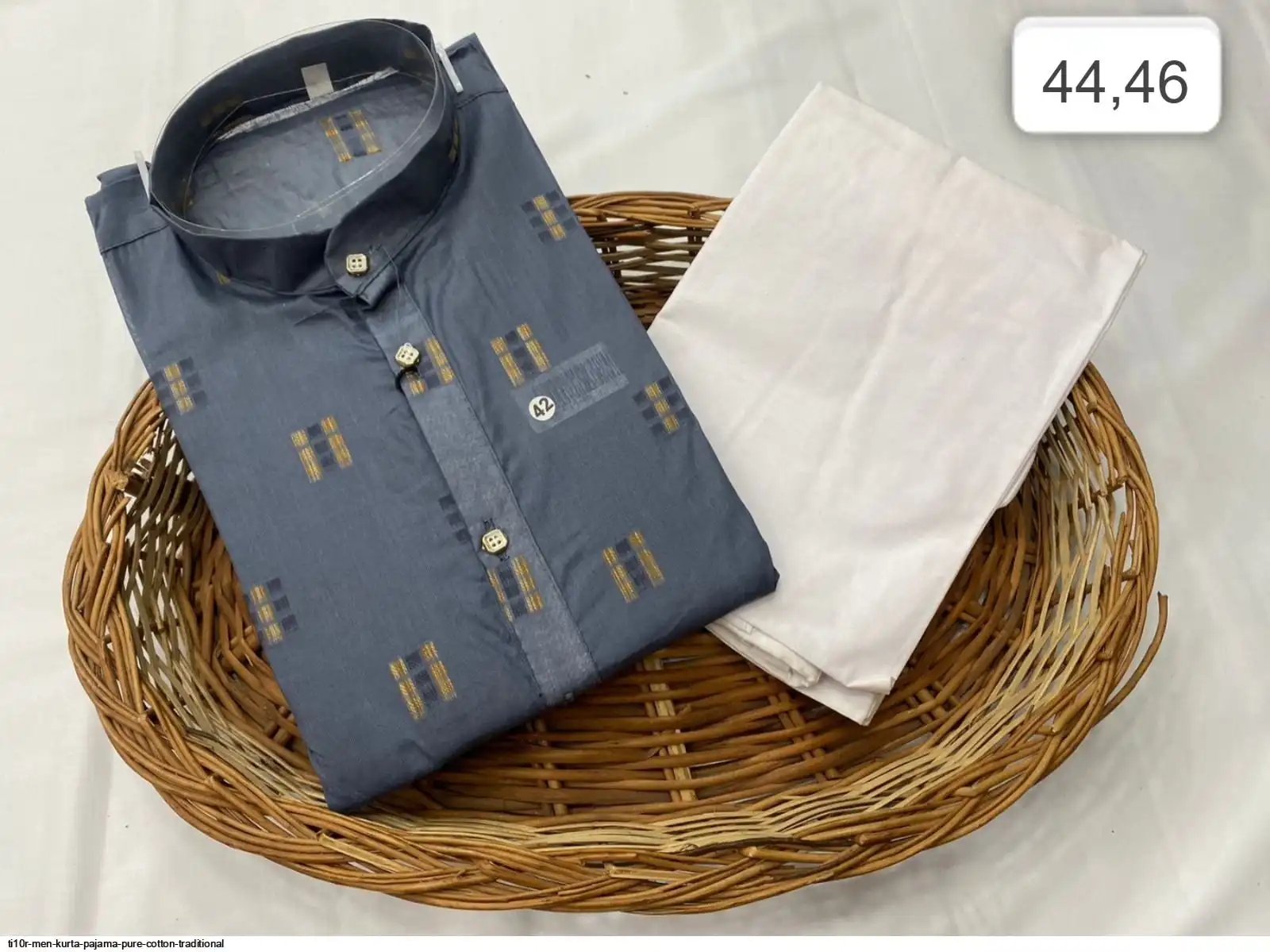 TI10R MEN KURTA PAJAMA PURE COTTON TRADITIONAL E