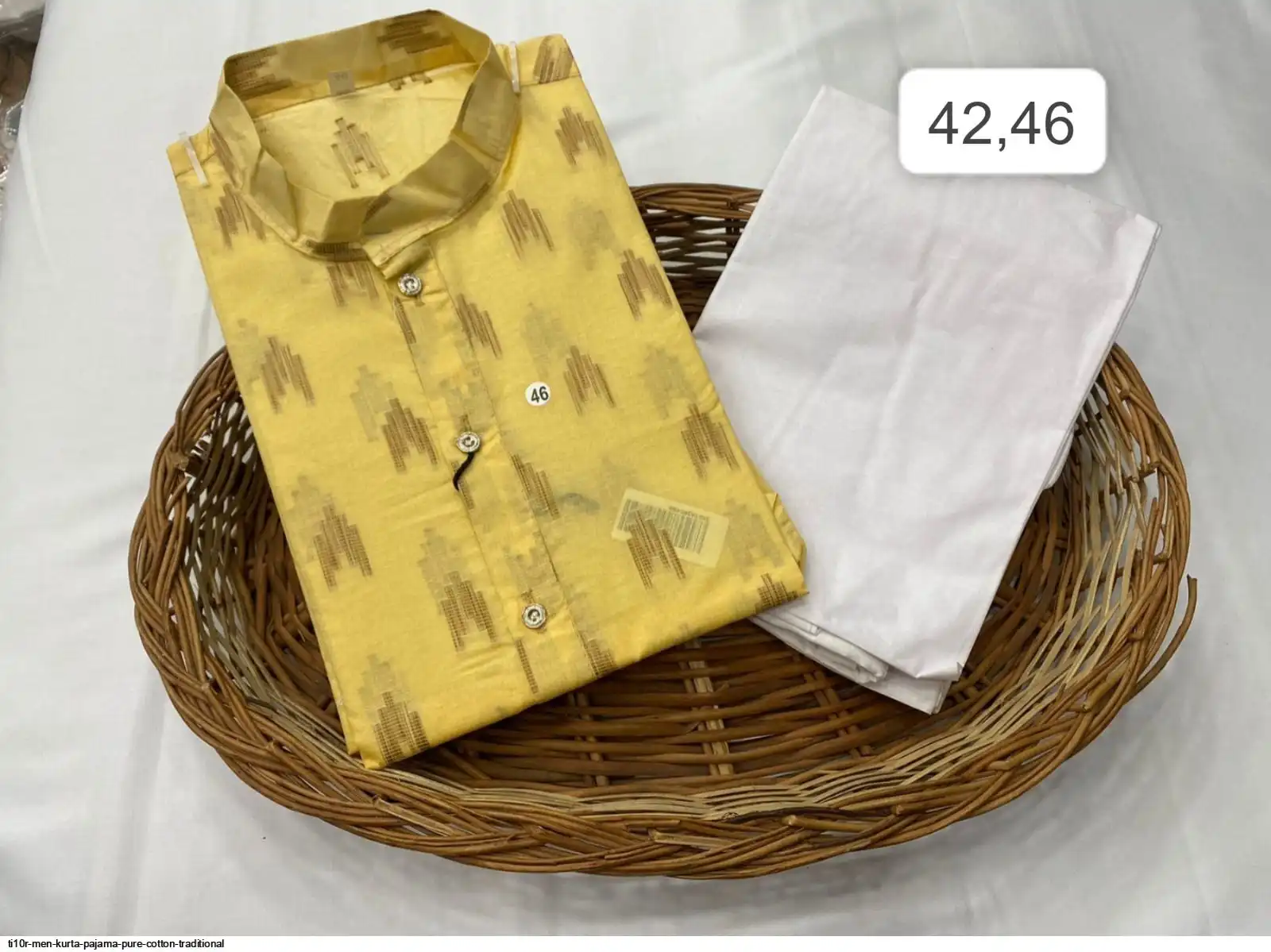 TI10R MEN KURTA PAJAMA PURE COTTON TRADITIONAL J