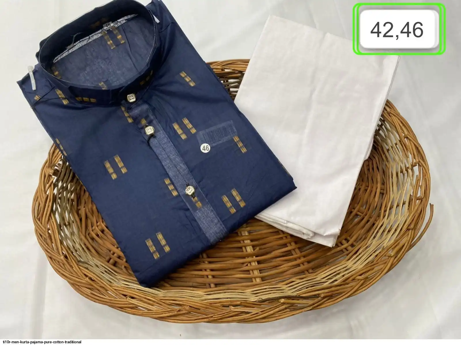 TI10R MEN KURTA PAJAMA PURE COTTON TRADITIONAL F